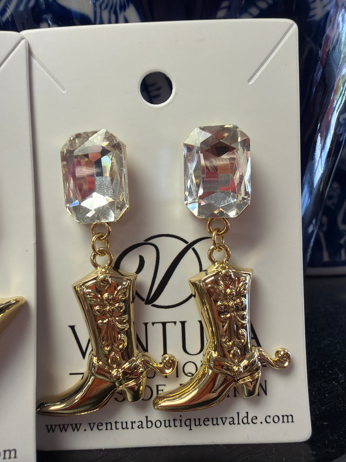 Crystal Western Stud Earrings
