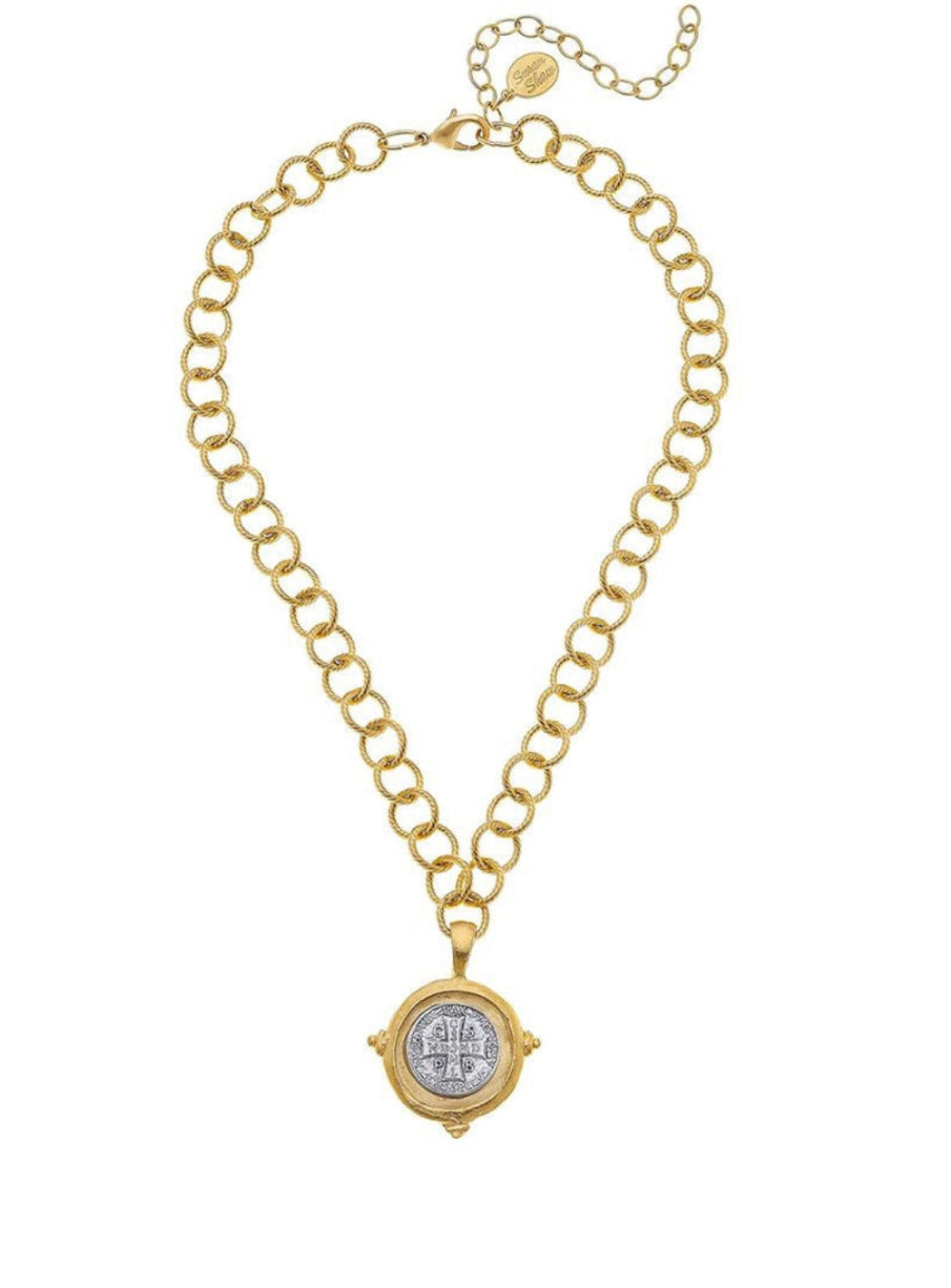 Susan Shaw coin necklace