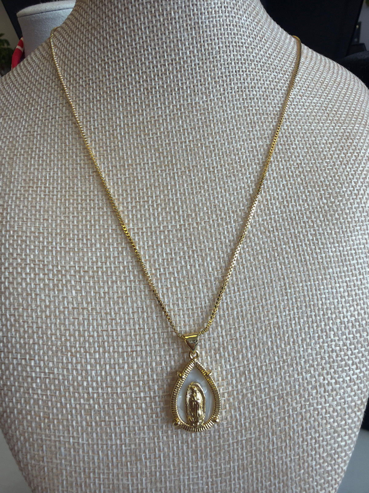 Gold Mother Mary Necklace