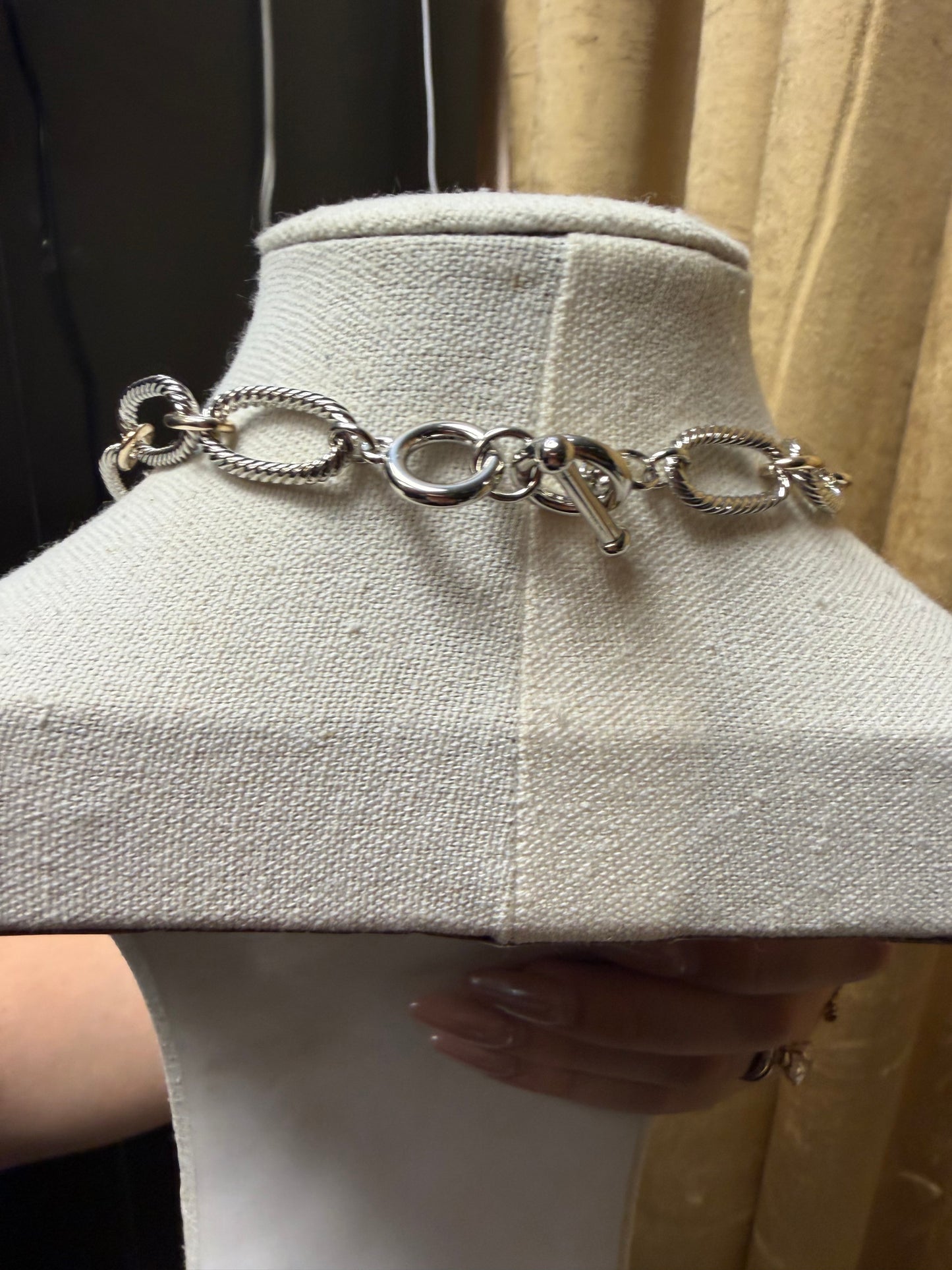 David Multi Tone Crystal MX Necklace