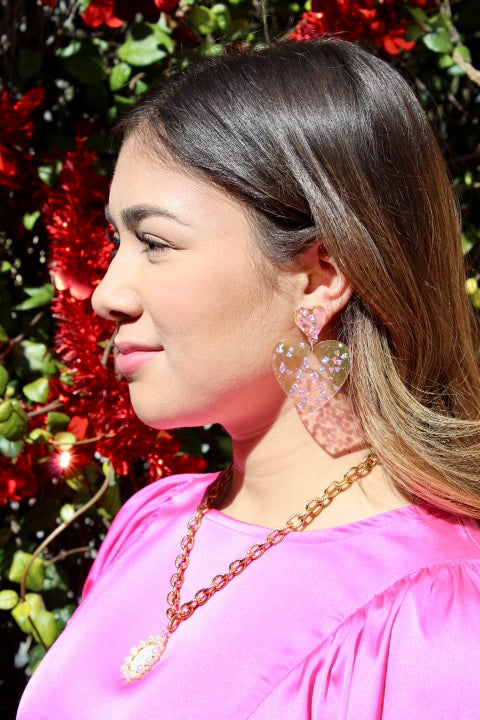 Be Mine Earrings Pink