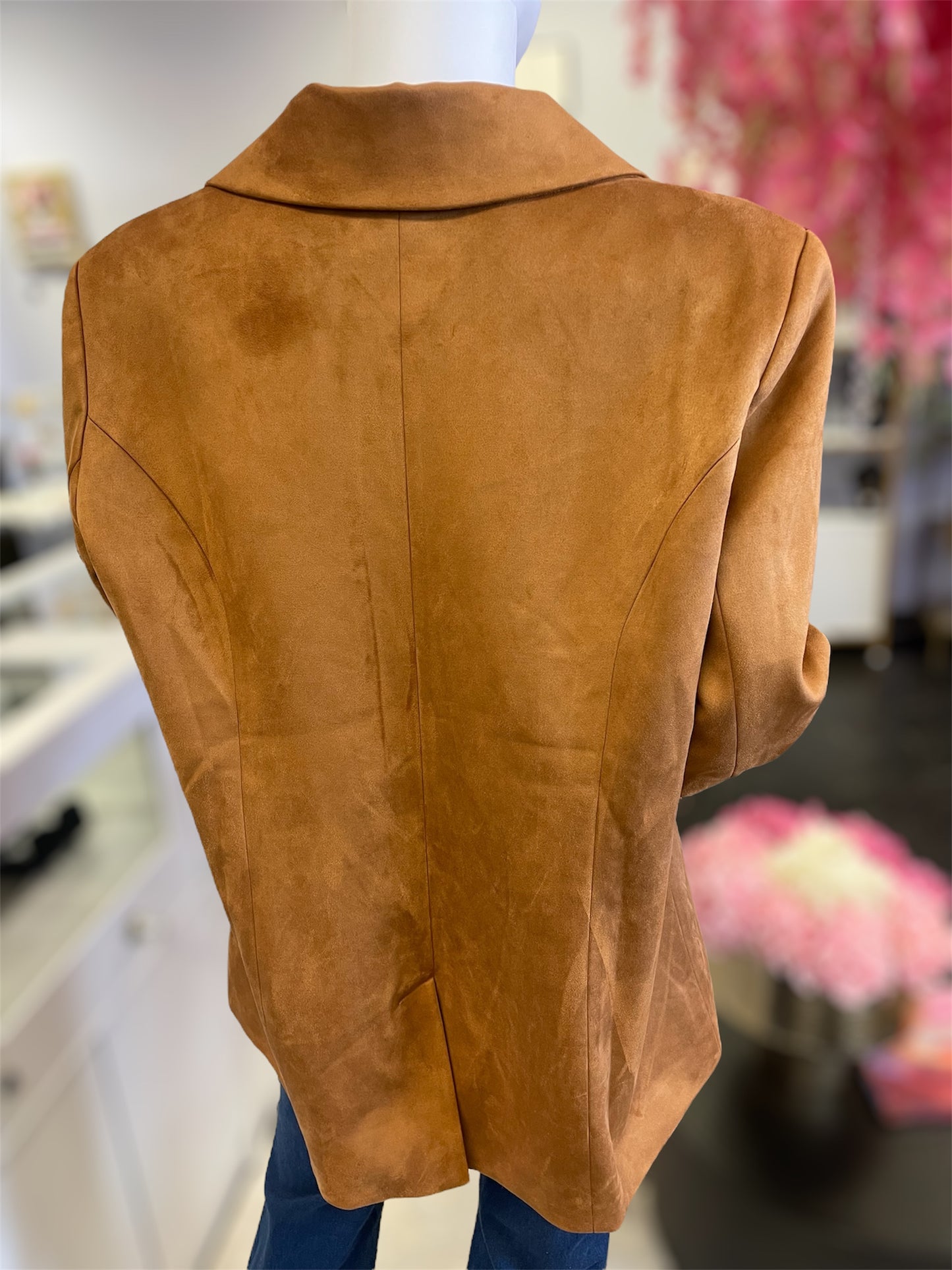 Power Blazer-Suede Cognac Large