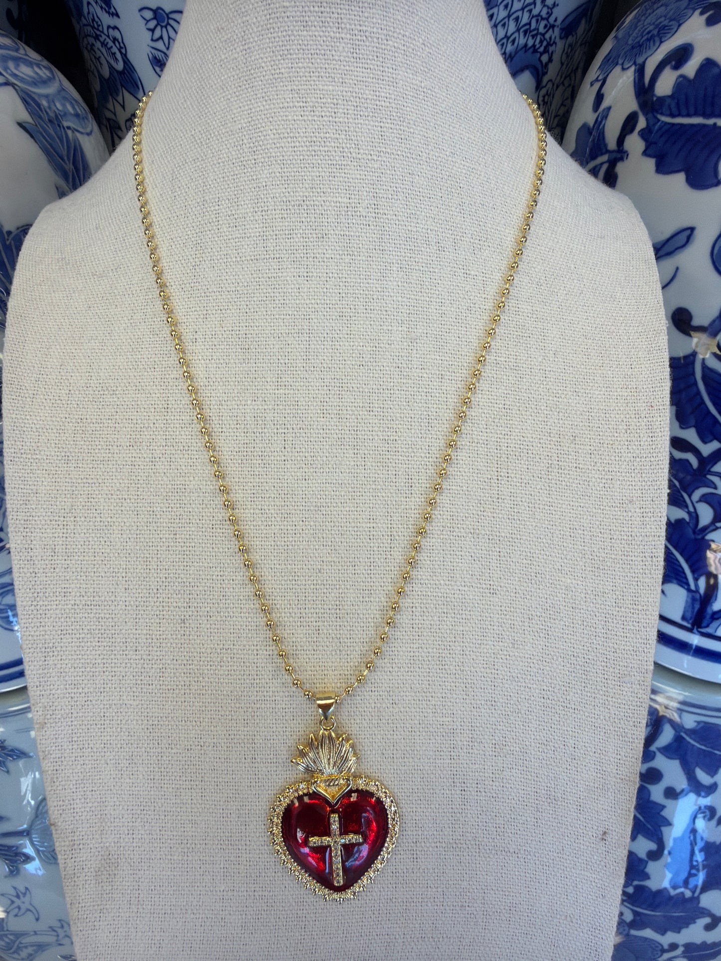 Sacred Heart Ball Chain Necklaces