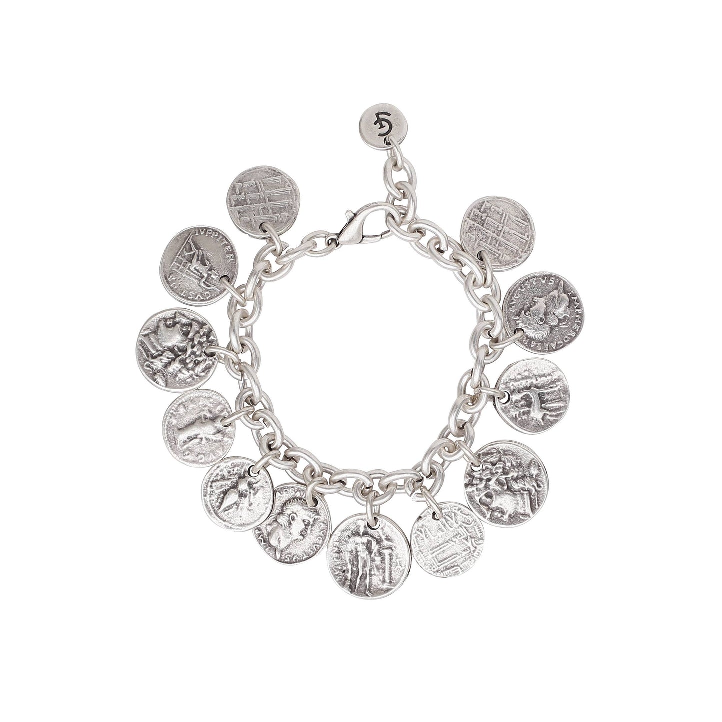 Handmade Pewter Coin Bracelet - 2920