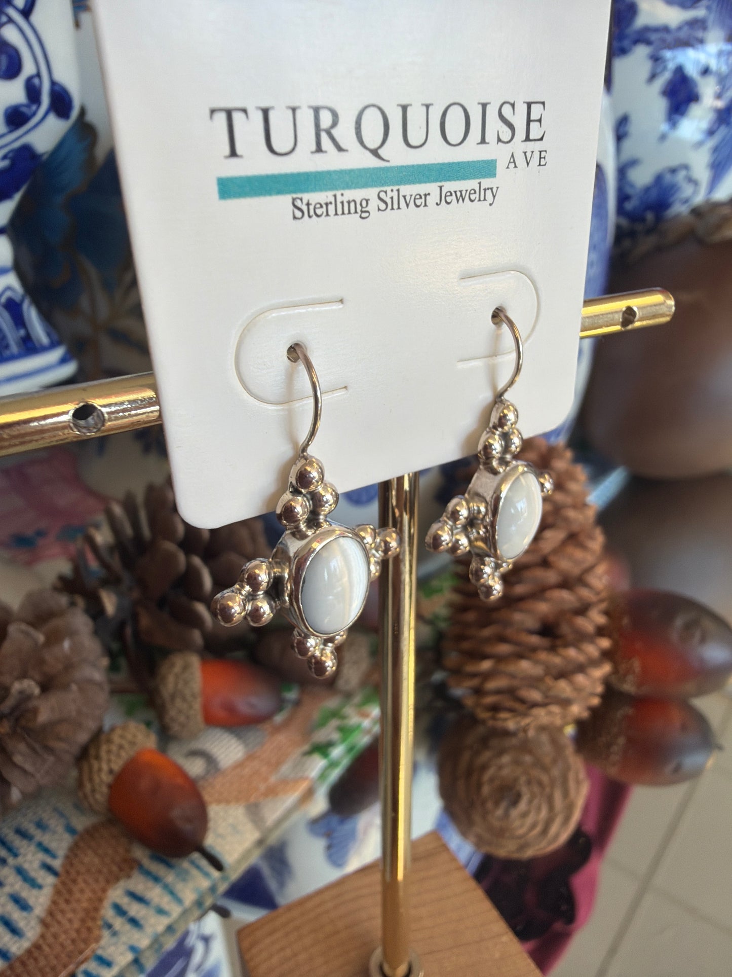 Sterling Silver Moonstone Earrings
