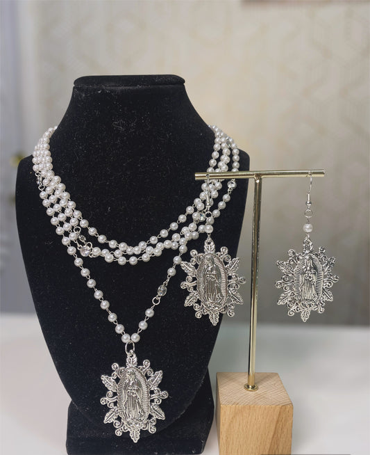 Mary Necklace and Earrings