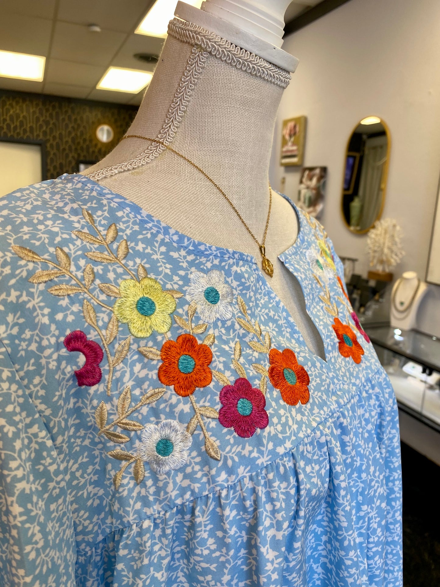 Floral Embroidered Summer Top