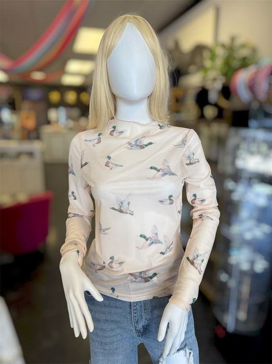 Hunting Season Mesh Long Sleeve Top