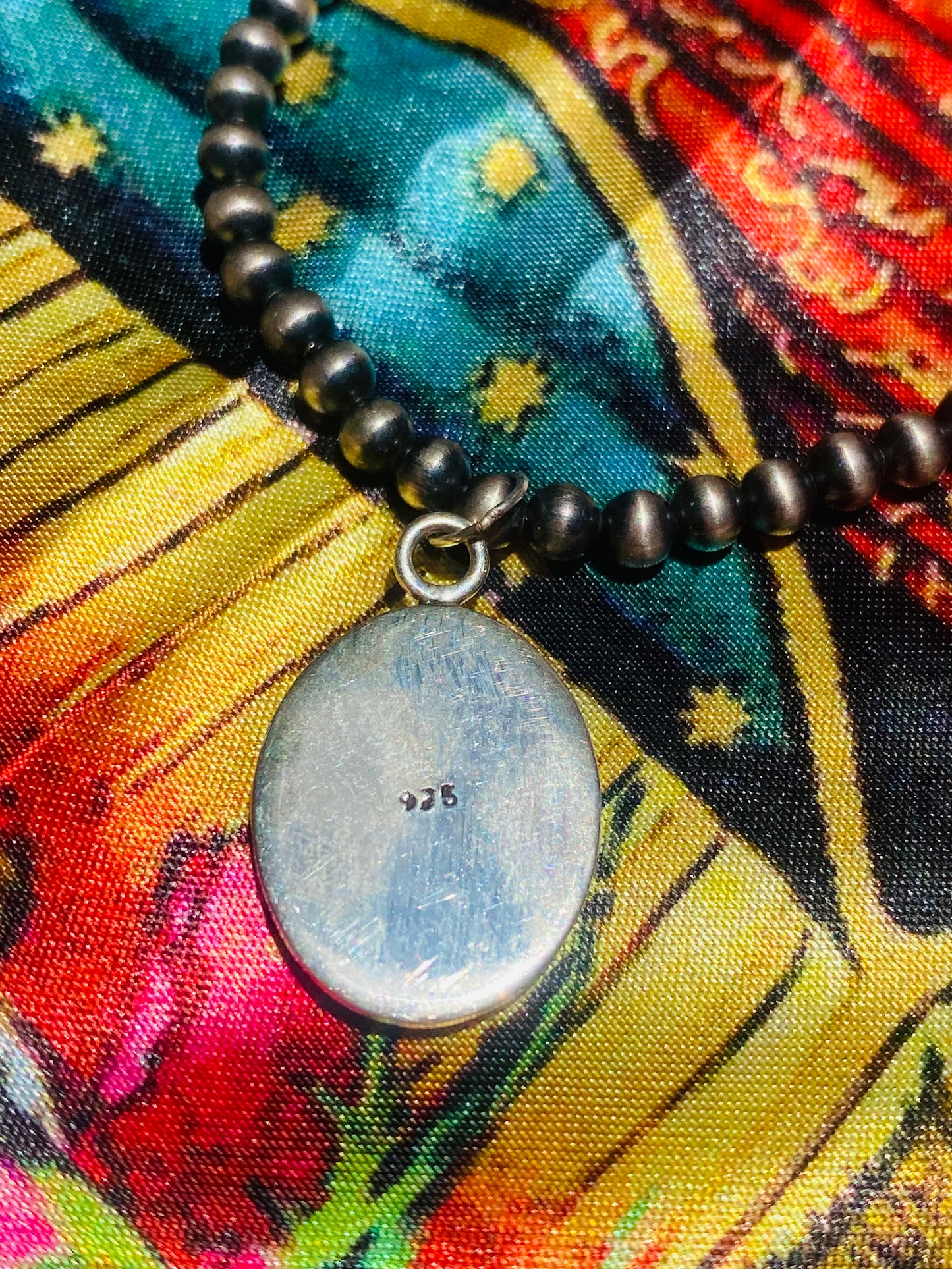 Our Lady Sterling Silver Beaded Charm Bracelet