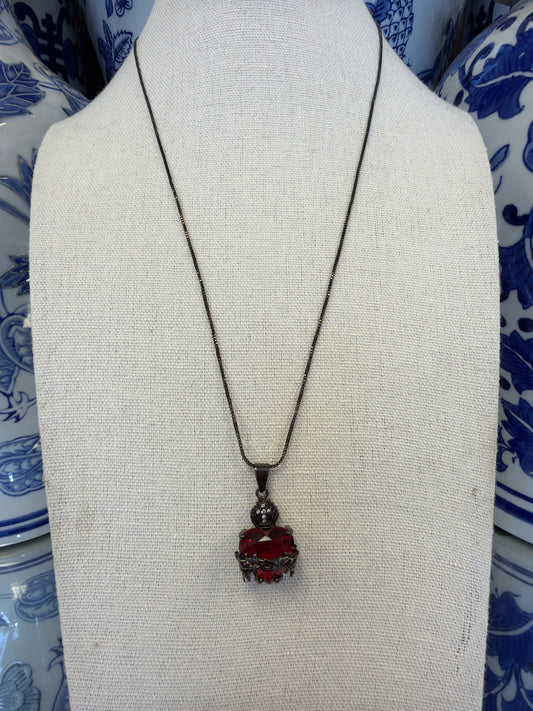 Sacred Heart Crystal Necklace