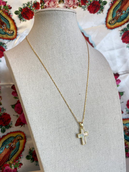 Cross Pearl Necklace