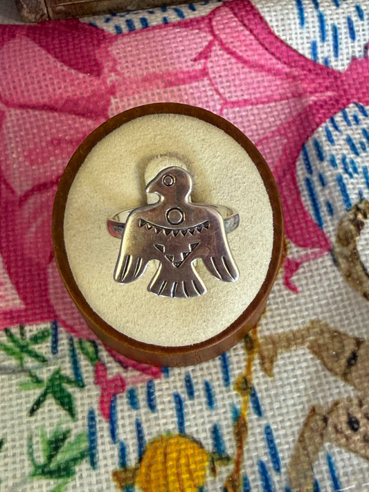 Sterling Silver Thunder Bird Ring Size 10