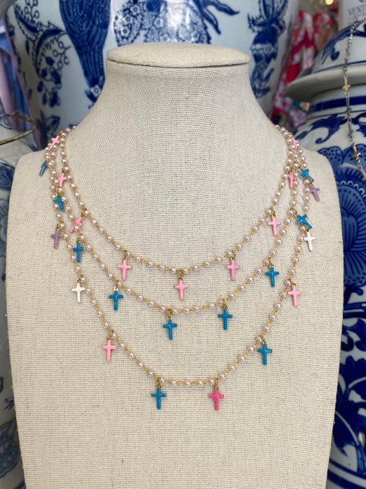 Multi Cross Necklace (one strand)