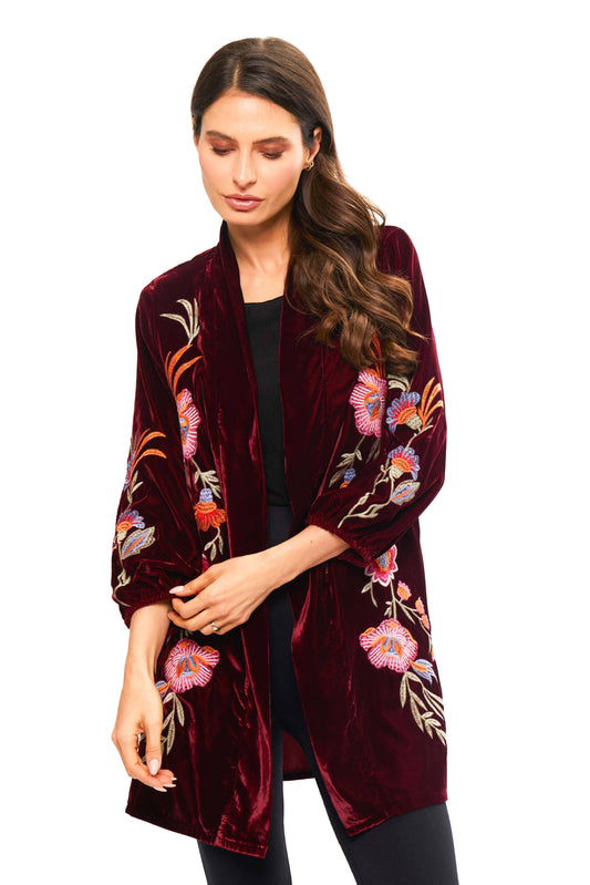Embroidered Velvet Jacket
