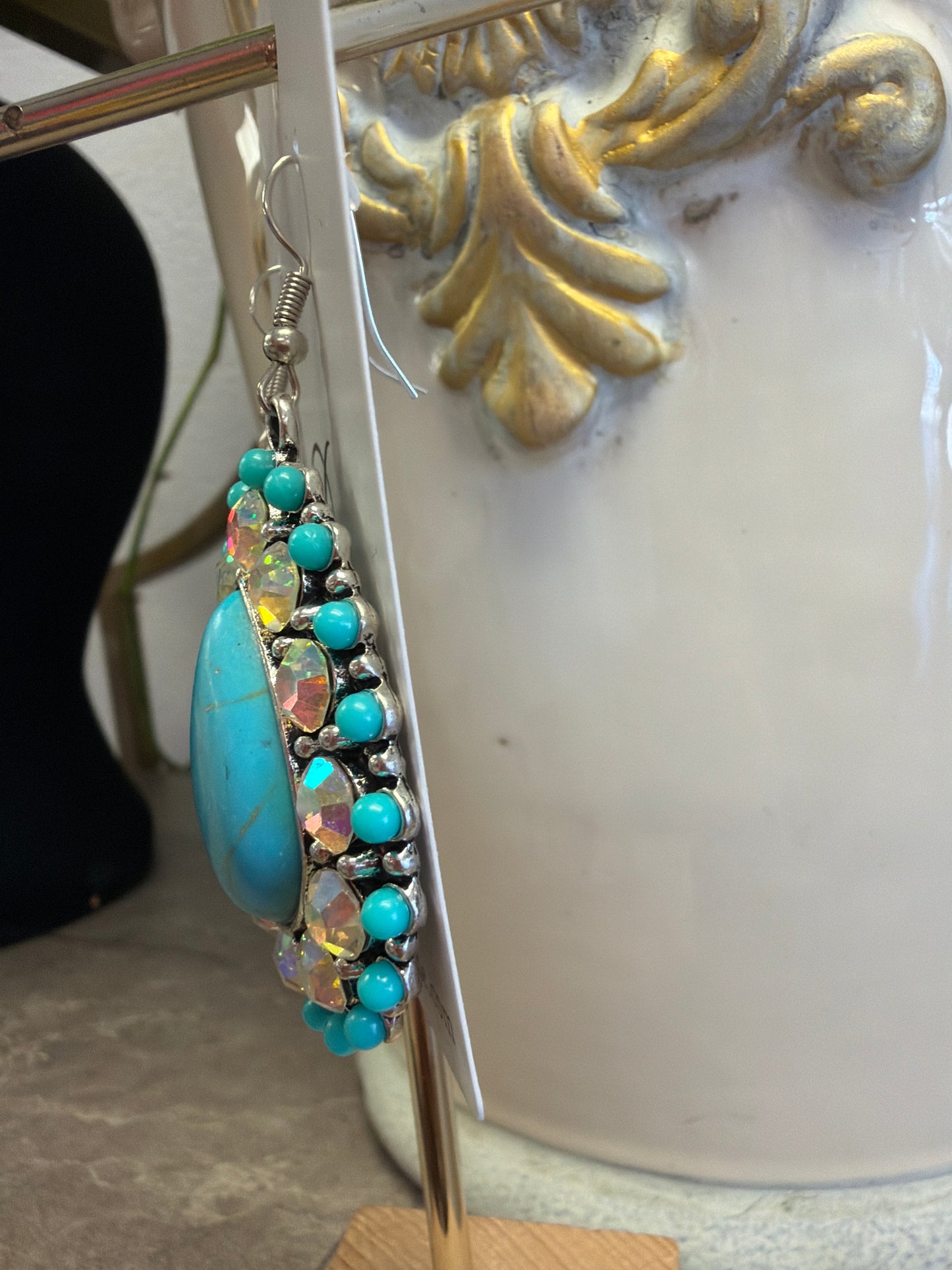 Southwestern AB Stone Hook Earrings