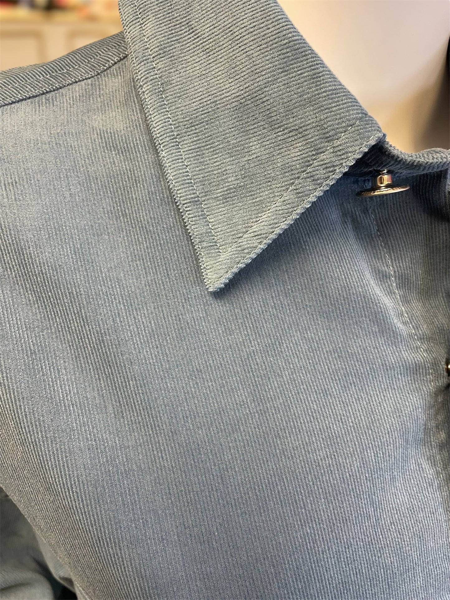 Blue Corduroy Button Up