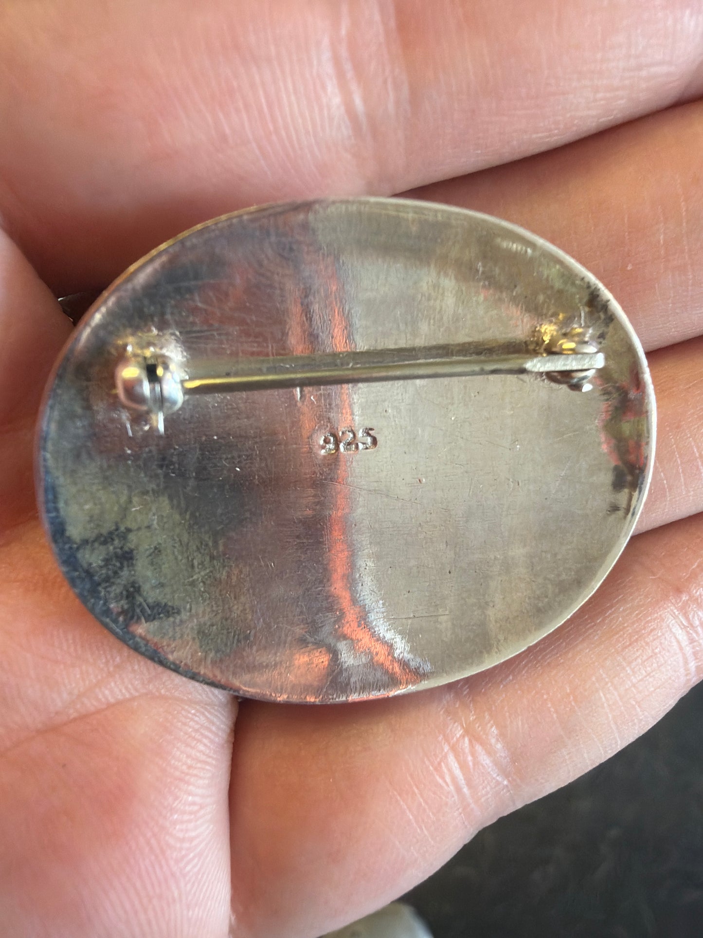 Blue Stone Brooch