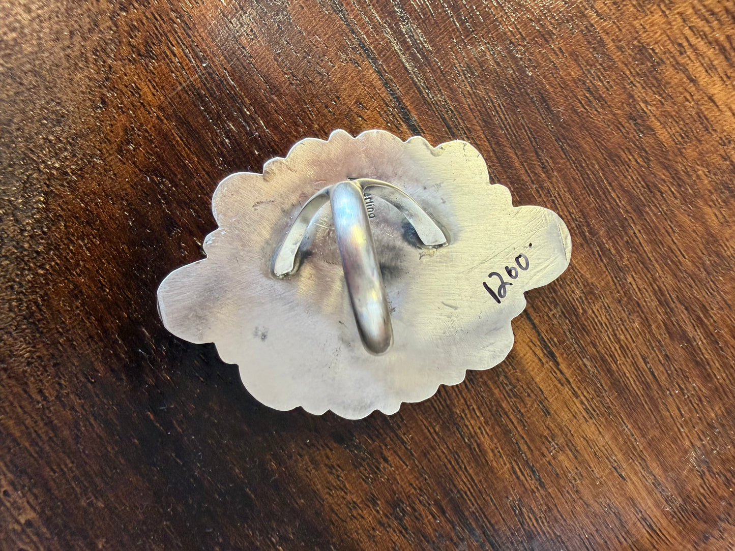 Sterling Silver Native A. Spencer Royston Turquoise Ring Adjustable