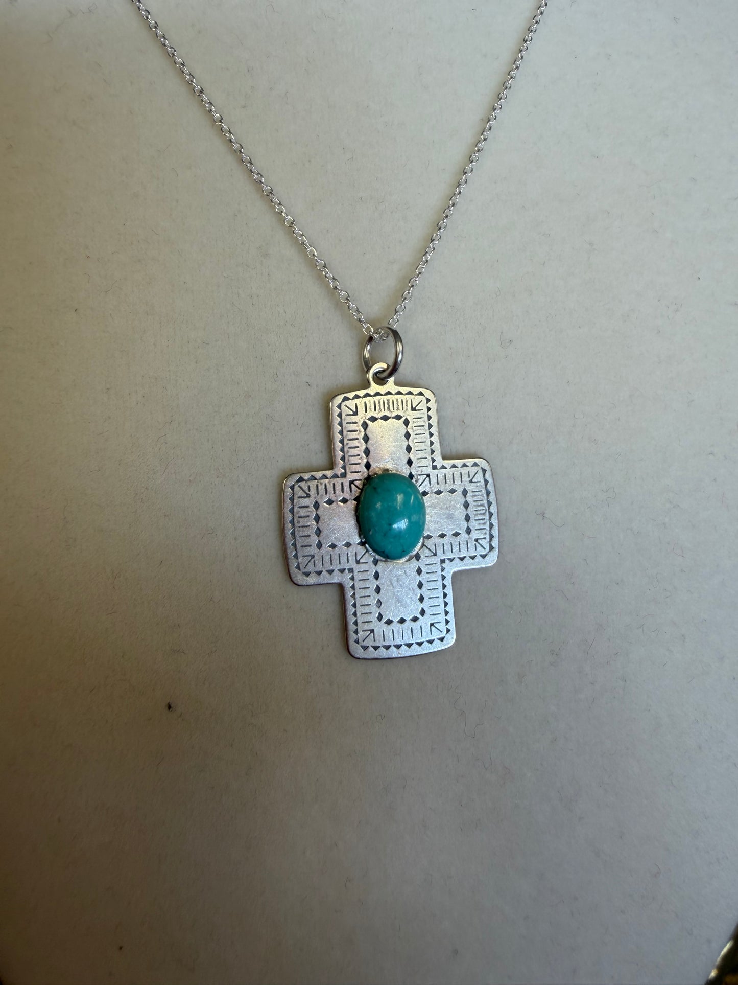 Sterling Silver With Turquoise Bead Med