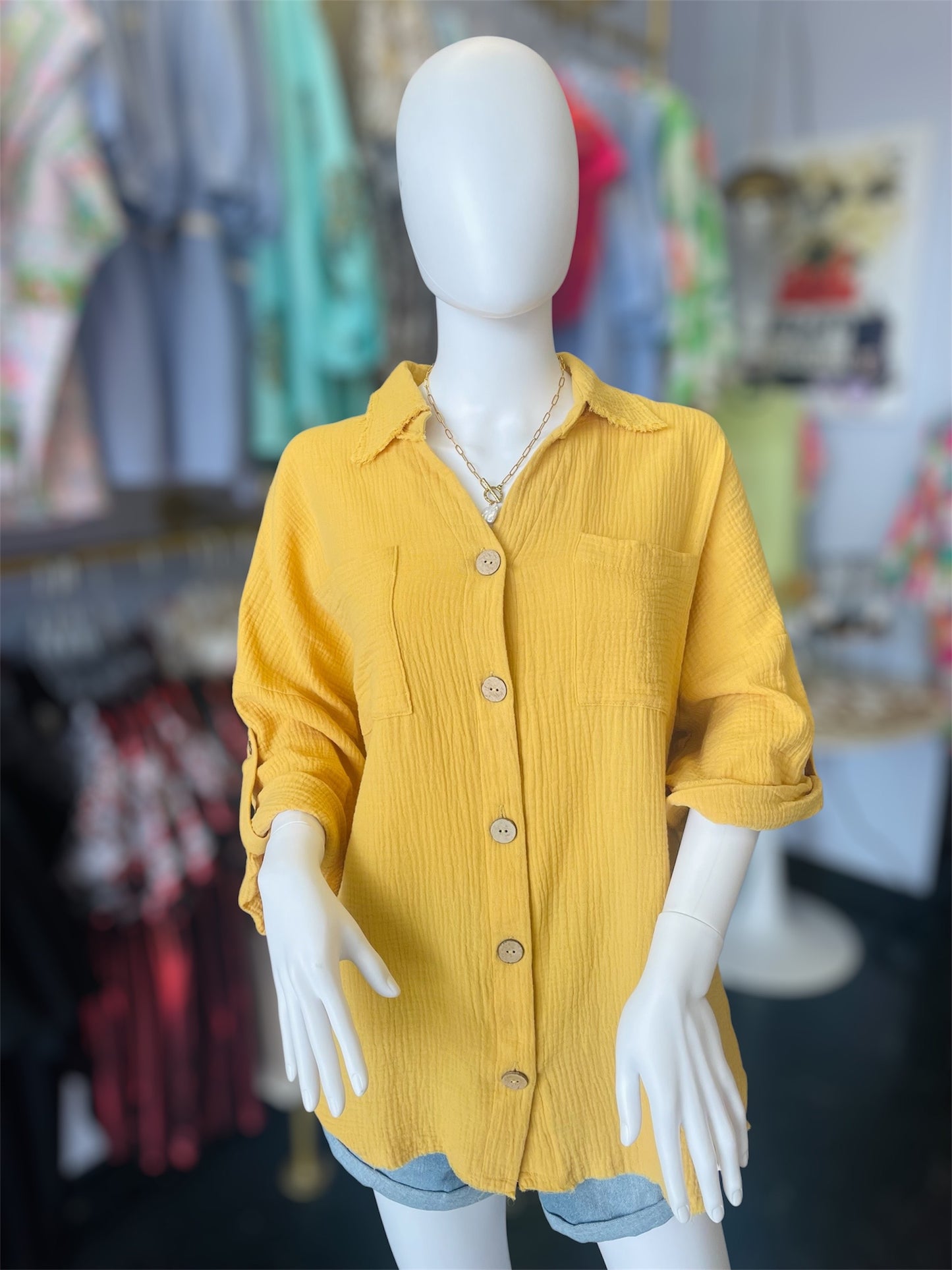 Honey Button Top