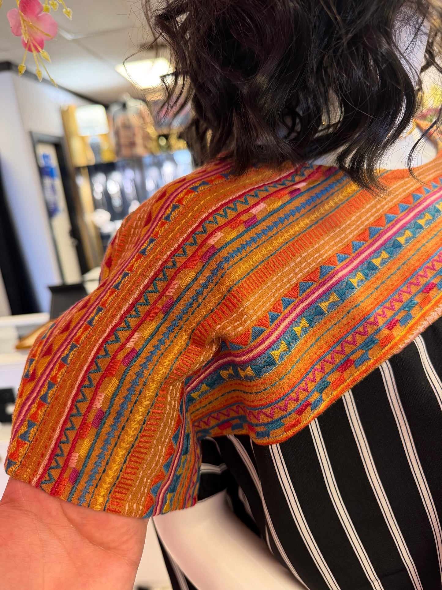 Southwest Embroidered Oversized Top