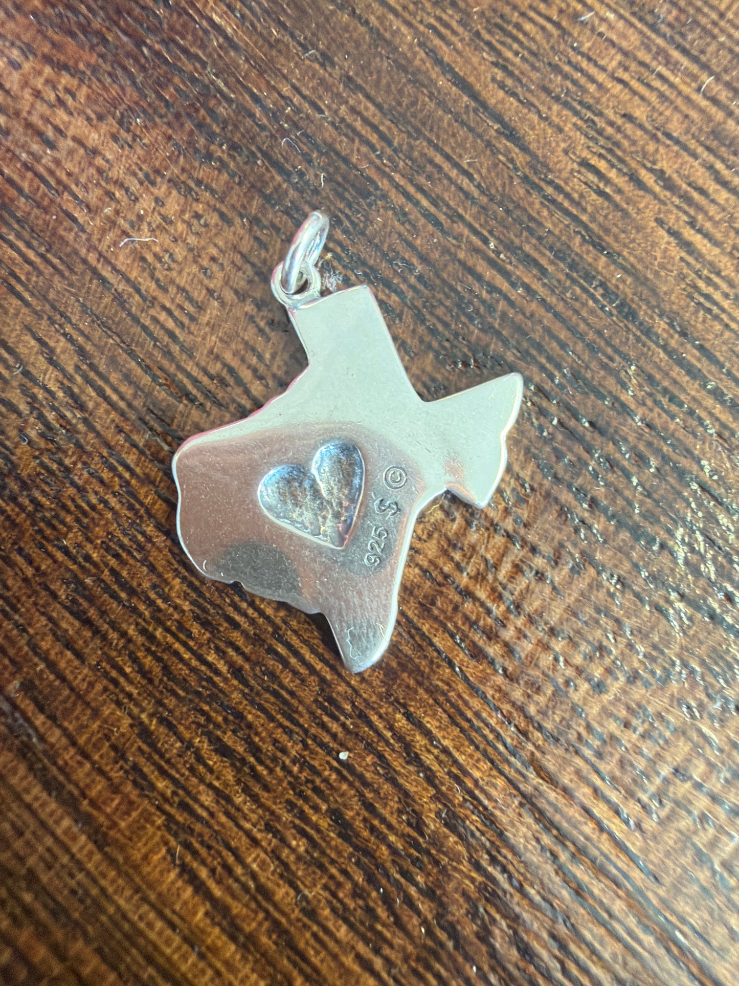Sterling Silver Texas Heart Charm