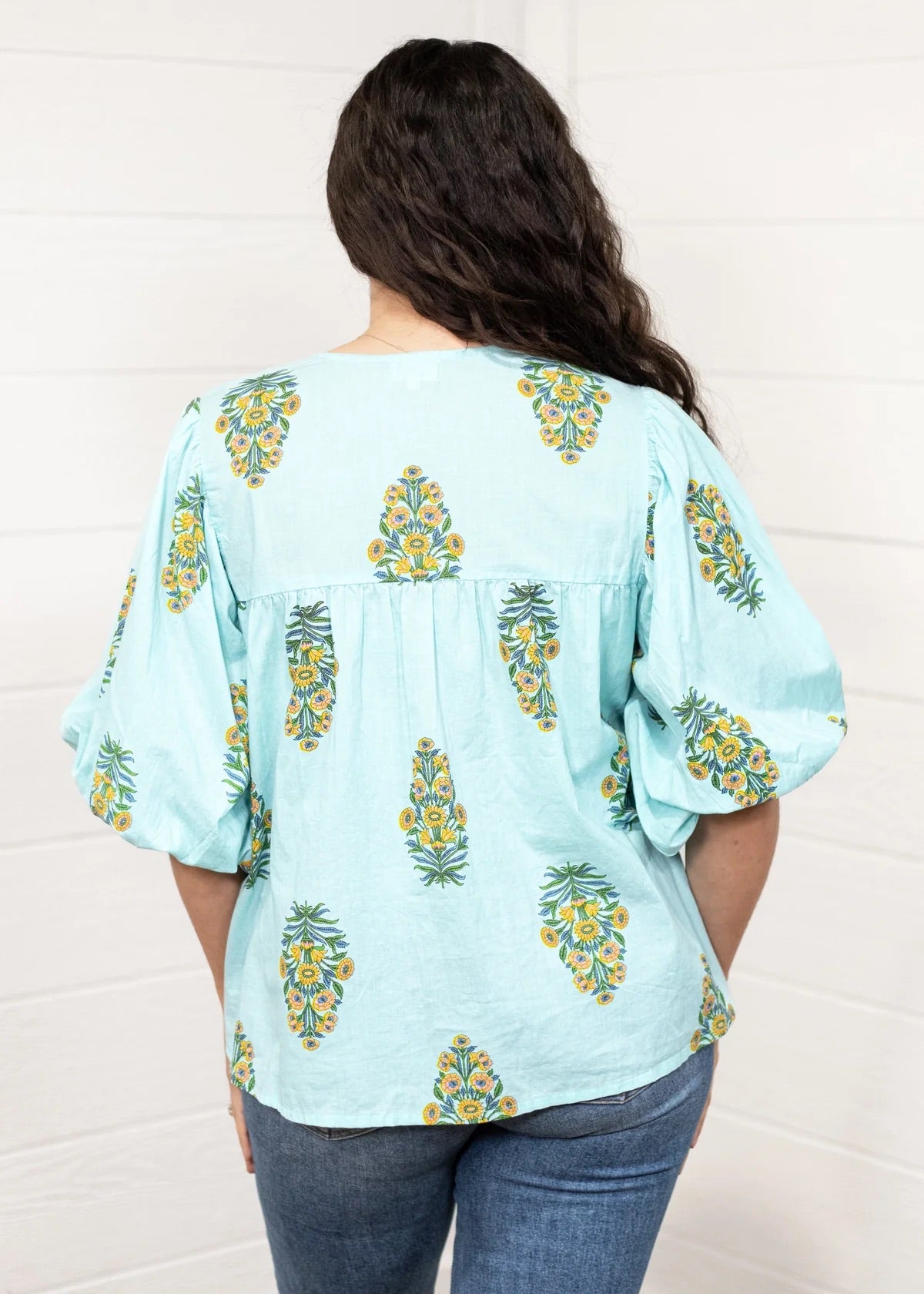 The Ava Top-Blue