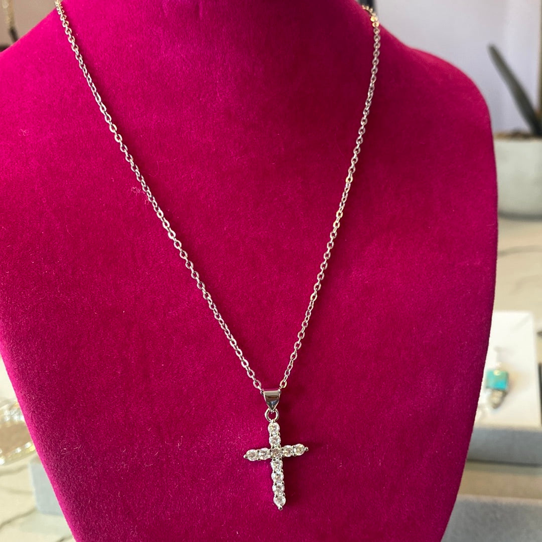 Crystal Cross Necklace