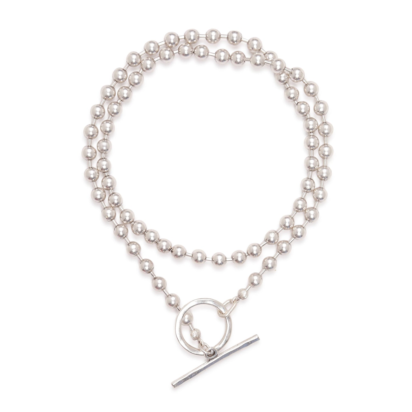 Handmade Ball Brass Necklace - 4014