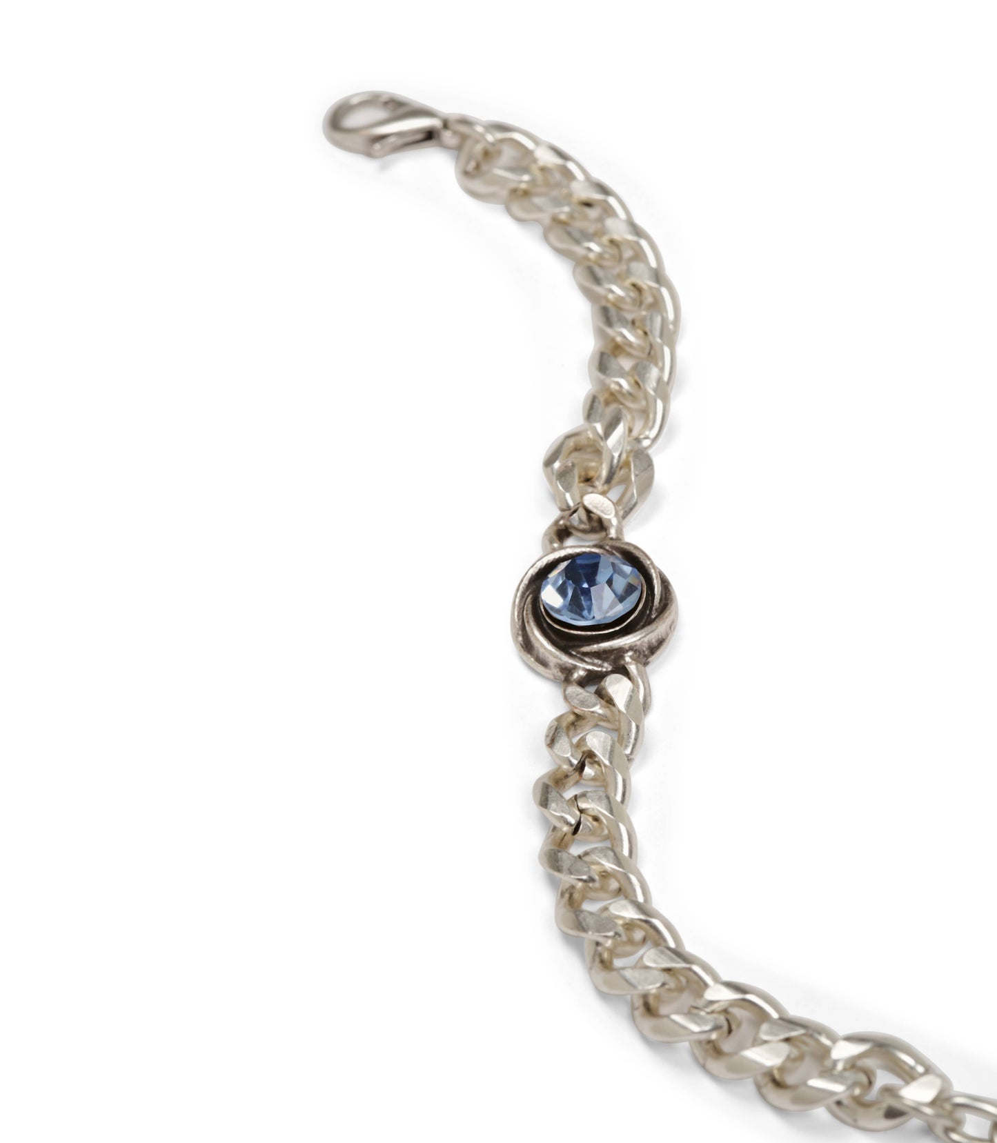 Handmade Blue Crystal Pewter Bracelet - NB2528