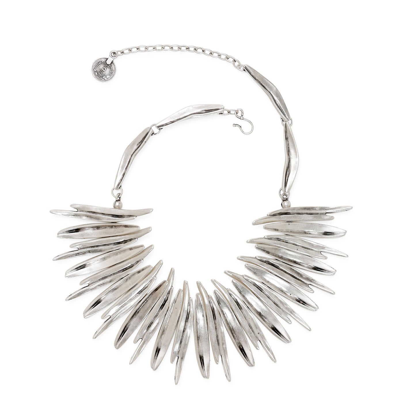 Handmade Fire Pewter Necklace - 1549