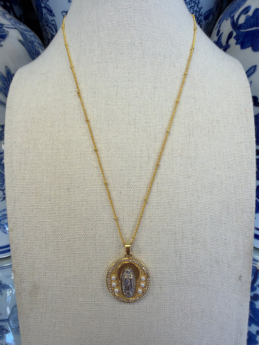 Muti Tone Mary Beaded Necklace