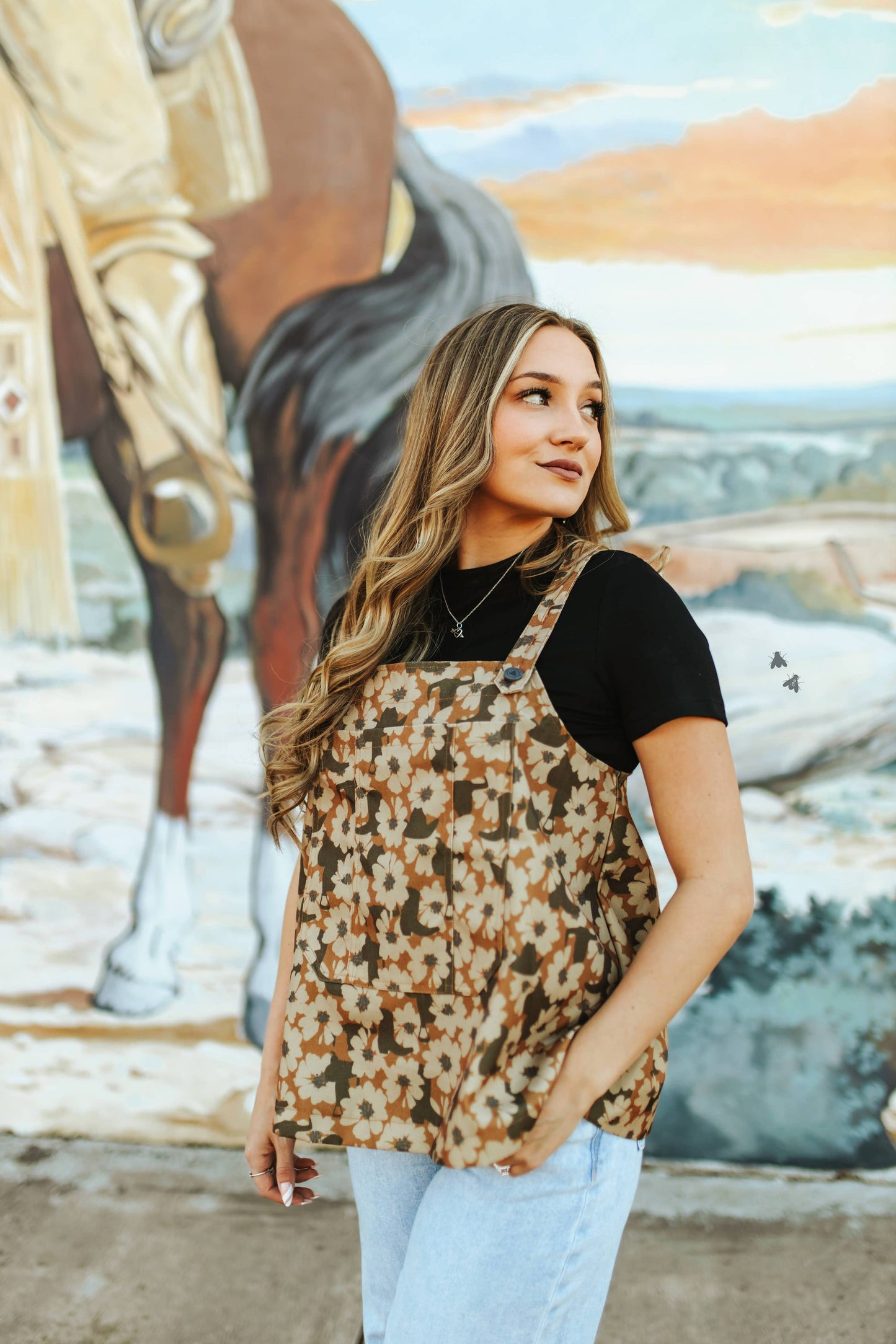 BUCKIN BIBS *FLORAL: S/M