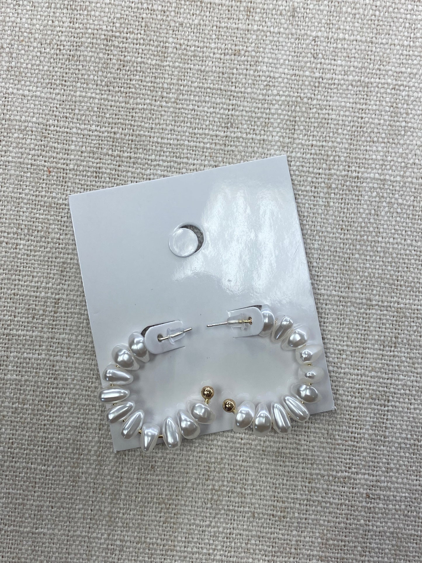 Faux Pearl Hoop