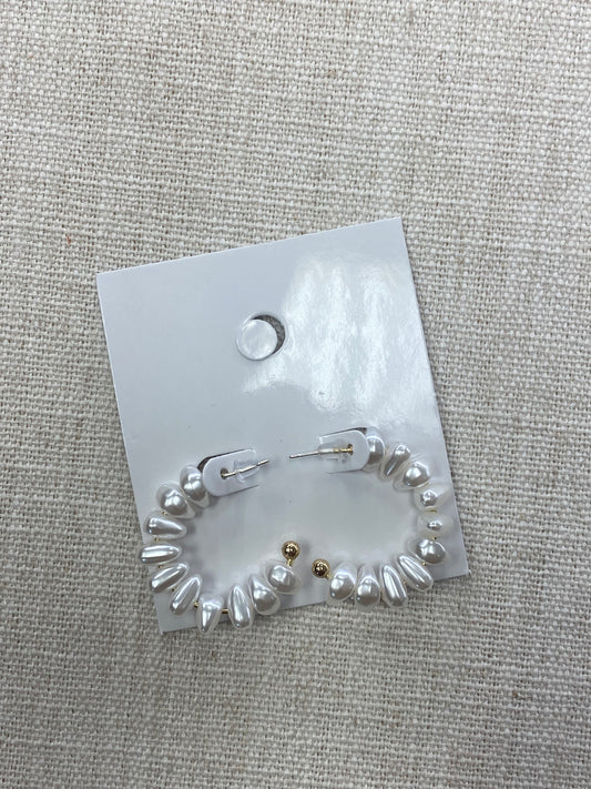 Faux Pearl Hoop