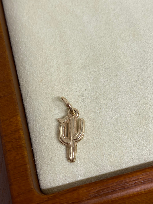 James Avery Retired Saguaro Cactus With Bird Charm Gold (RARE!)