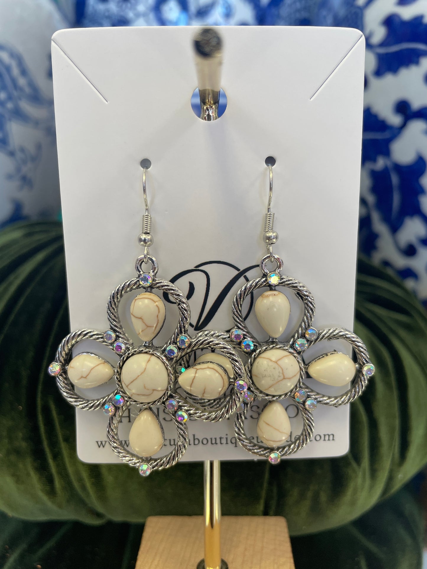 White Hook Western Earrings