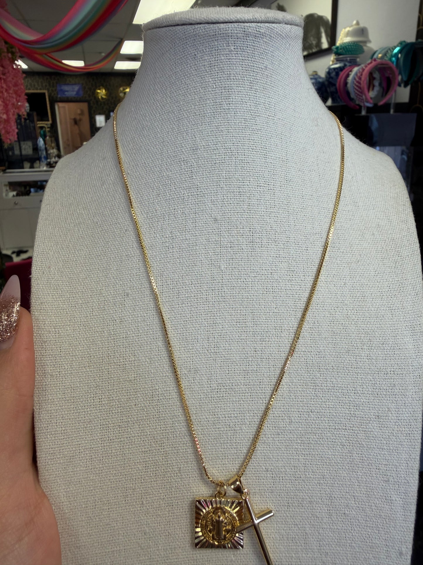 Gold Saint Benedict Necklaces