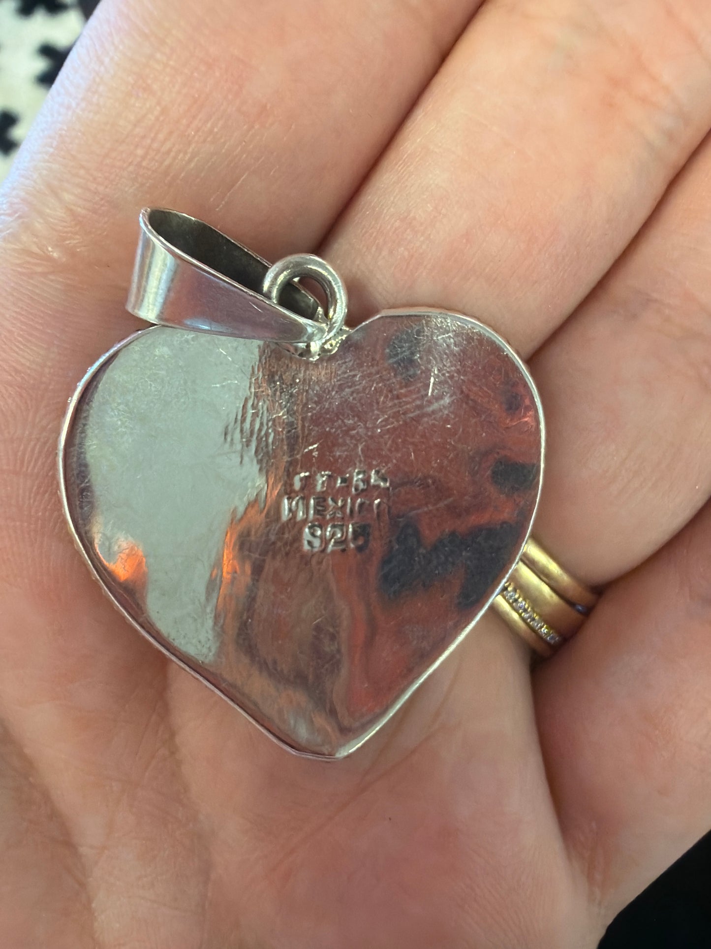 Sterling Silver & Gold Plated Heart Pendant