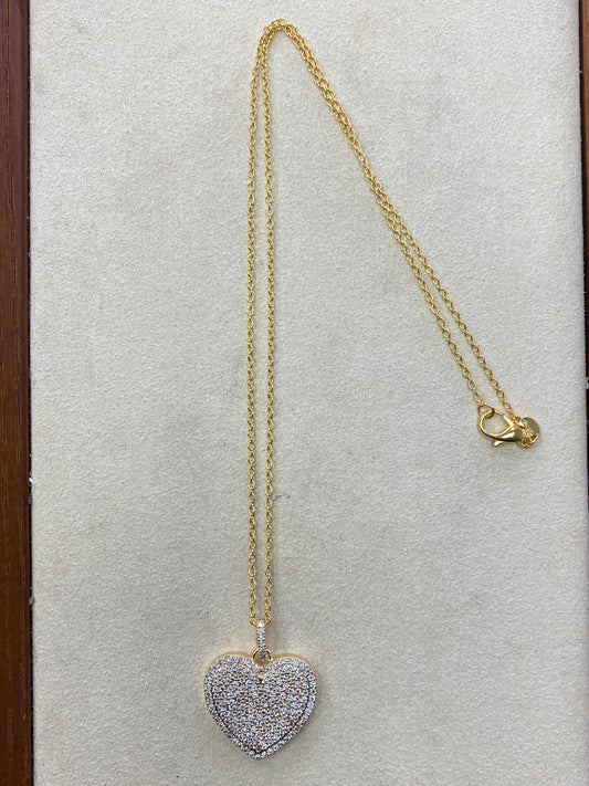 Pave Heart Necklace