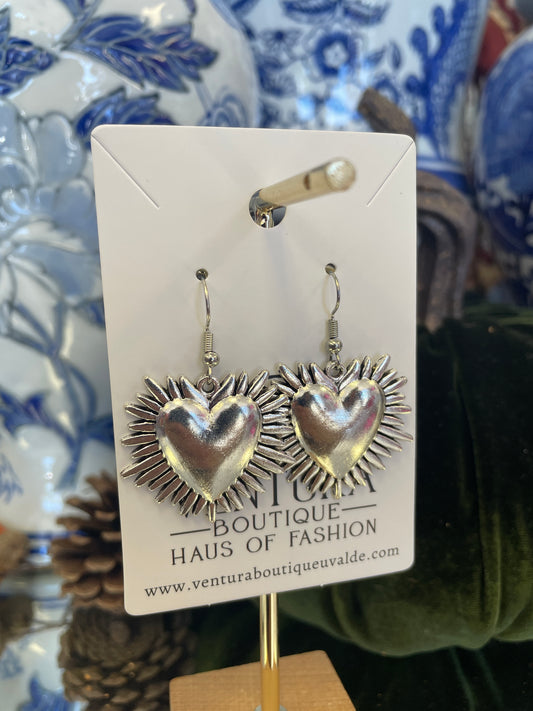 Flaming Heart Hook Earrings