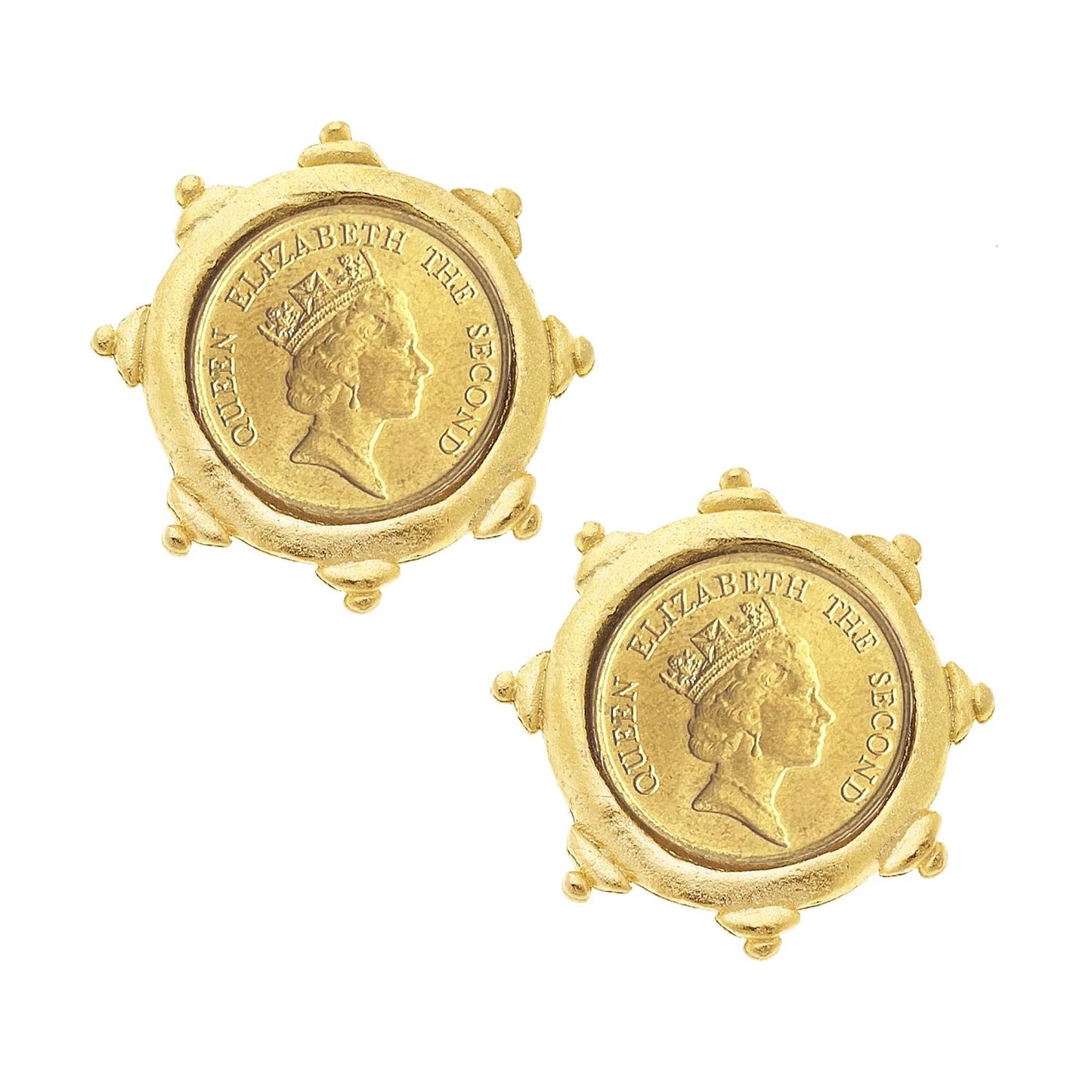 Queen Elizabeth II Coin Studs