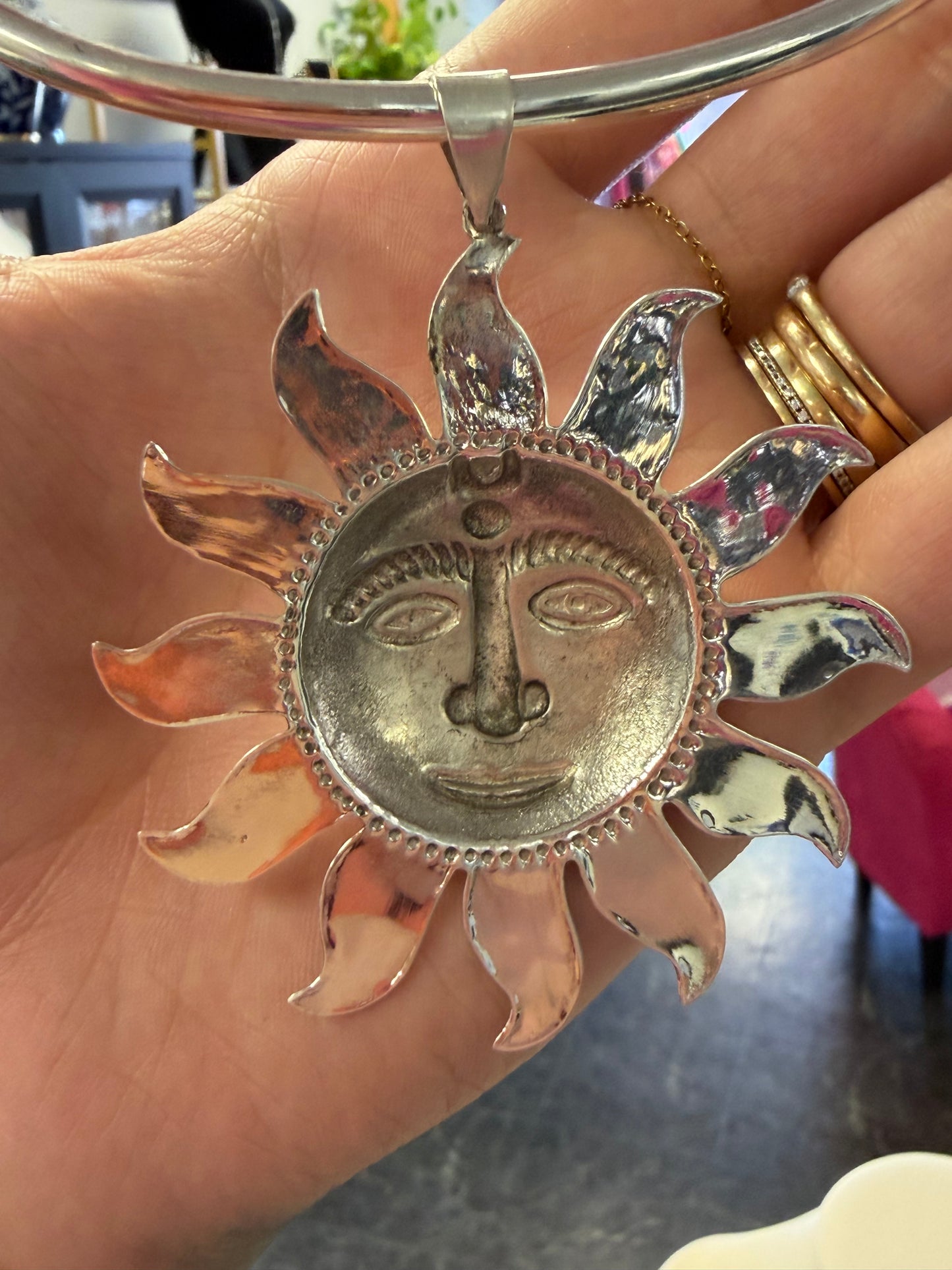 Cara Del Sol Sterling Silver Pendant
