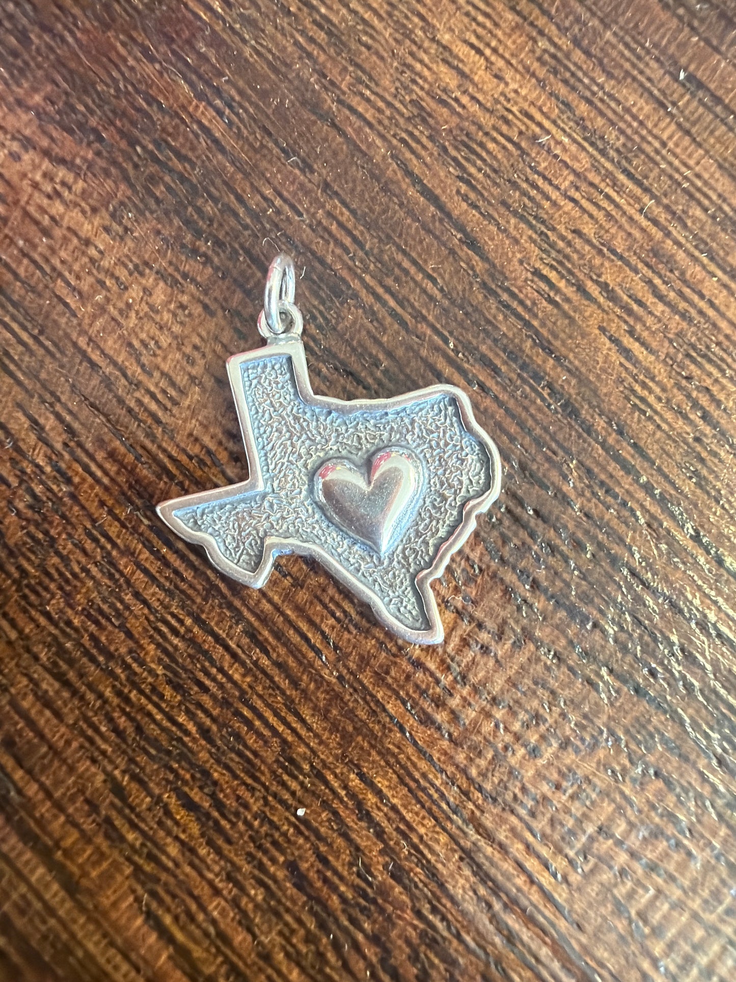 Sterling Silver Texas Heart Charm