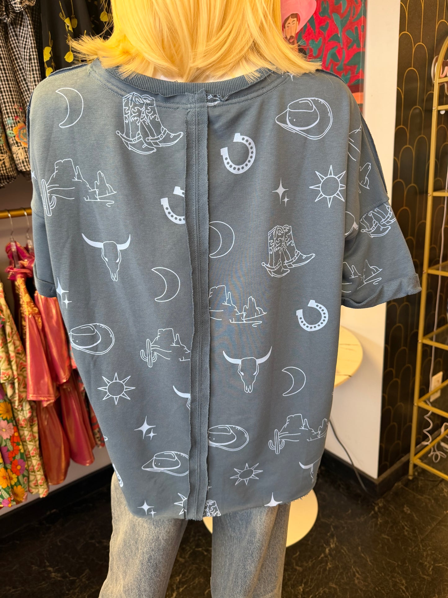 Blue Cowboy Top