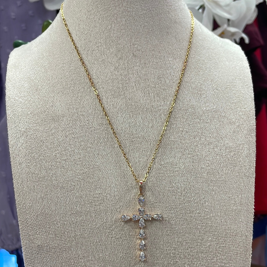 Crystal Cross Necklace