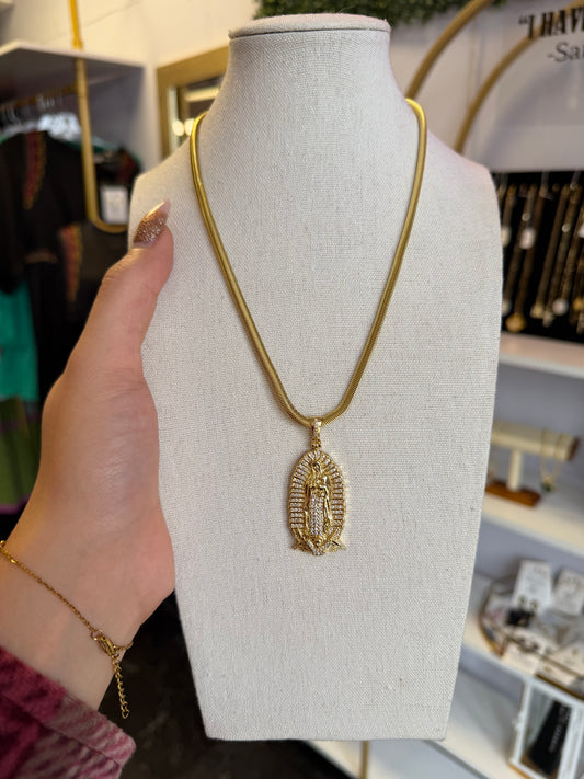 Crystal Mary Necklace ￼
