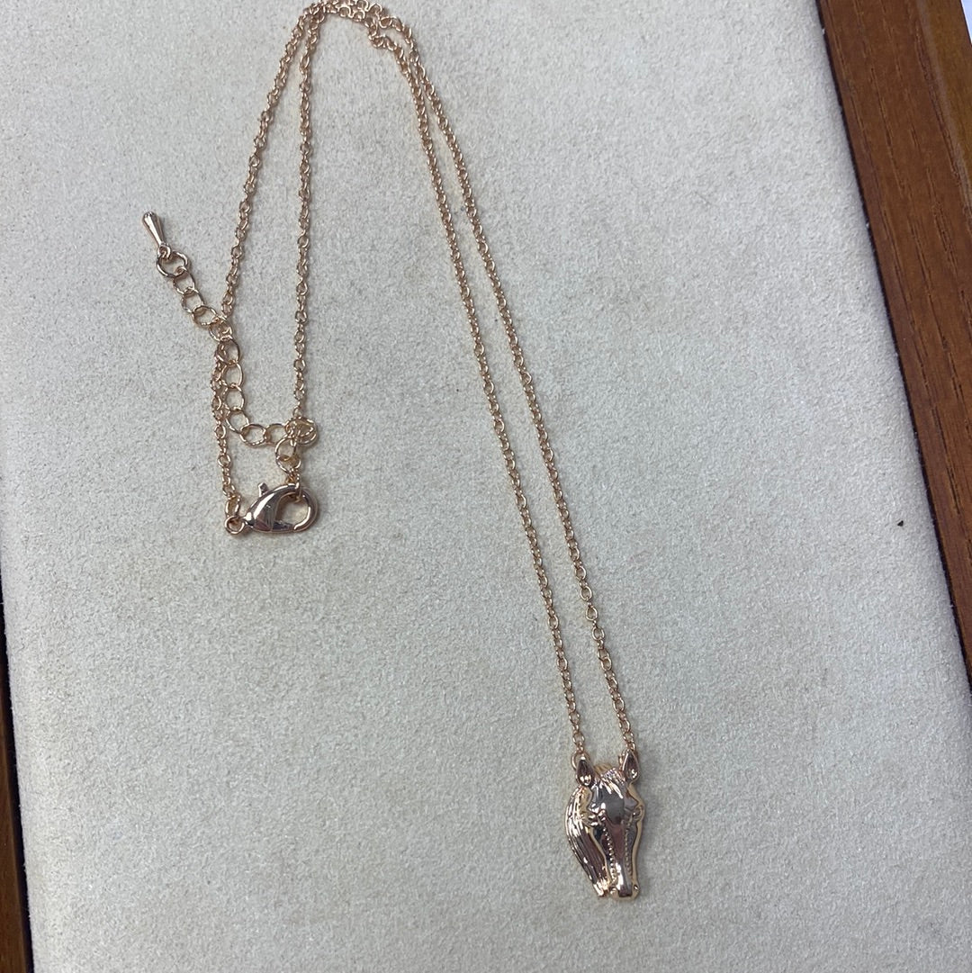 Gold Horse Necklace