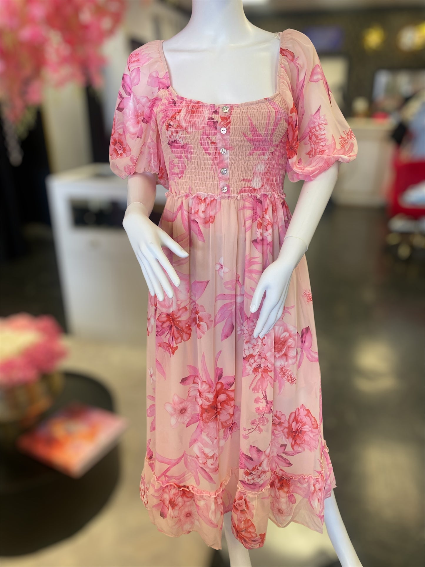 Elenor Rose Pink Tea Maxi Dress
