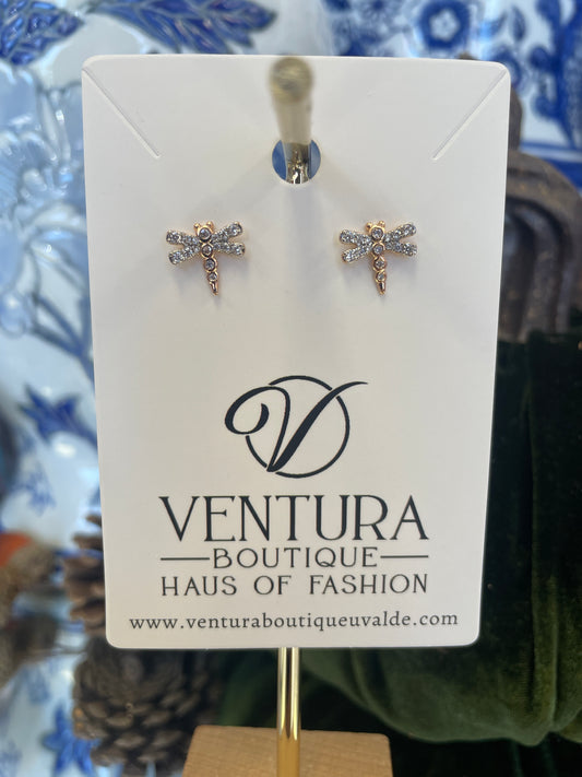 Crystal Two Tone Earrings